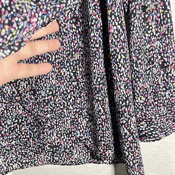 The Limited Tunic Blouse Women Size S Multicolor Print Roll-Tab Long Sleeve - Picture 16 of 16